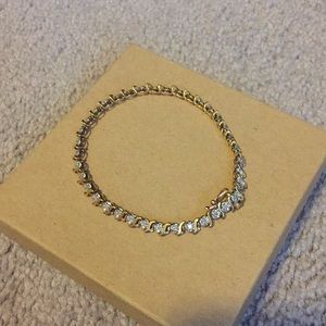 Gold Diamond Tennis Bracelet